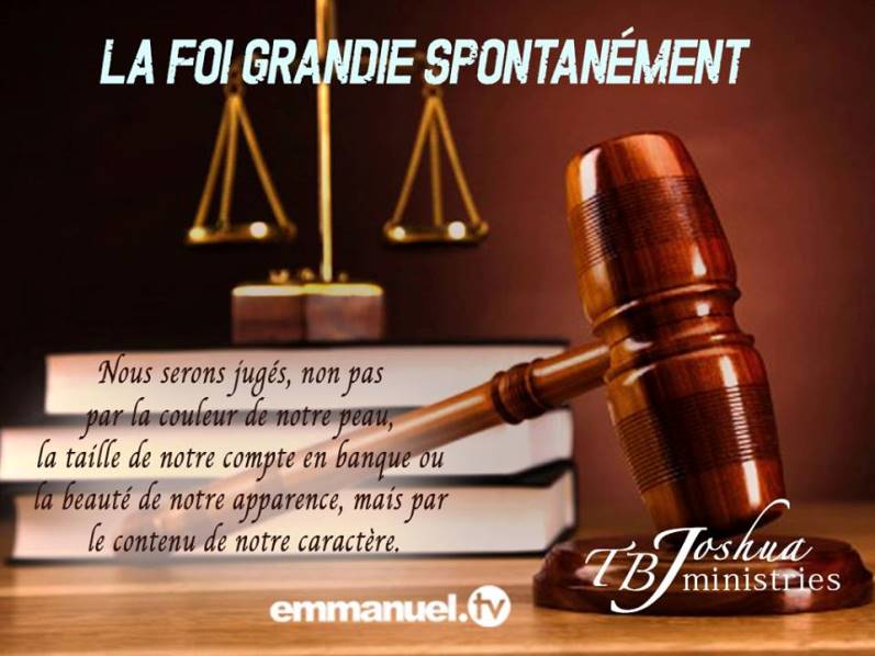 La Foi grandit spontanément